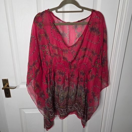 Chiffon blouse, tunic size 10