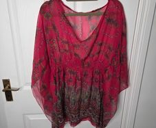 Chiffon blouse, tunic size 10
