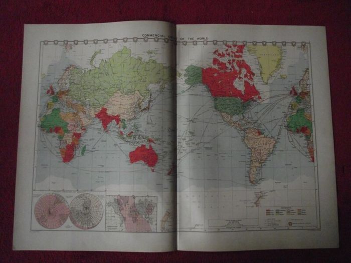30 X Maps & Charts from Philip's Mercantile Marine Atlas of the World - Fourth Edition 1913