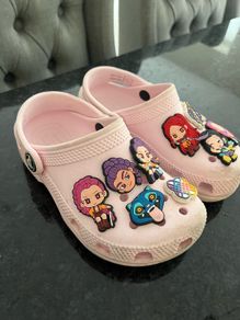 Kids croc pink with Kpop