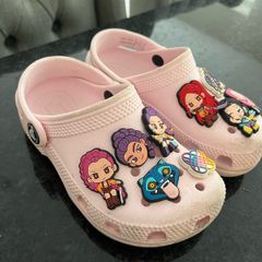 Kids croc pink with Kpop