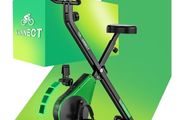 Folding Exercise Bike with 16-Level Adjustable Magnetic Resistance, 330/350LBS Quiet Foldable Indoor Cycling Bike, Fitness Stationary Bike with LCD Display &amp; Large Comfortable Seat Cushion