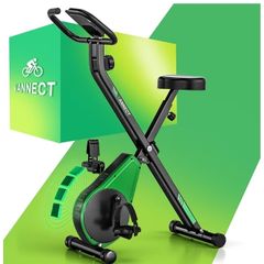 Folding Exercise Bike with 16-Level Adjustable Magnetic Resistance, 330/350LBS Quiet Foldable Indoor Cycling Bike, Fitness Stationary Bike with LCD Display & Large Comfortable Seat Cushion