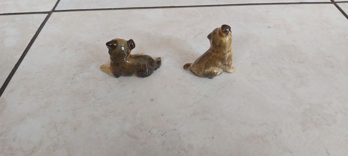 Vintage Ceramic Wade Whimsies Alsation Dogs