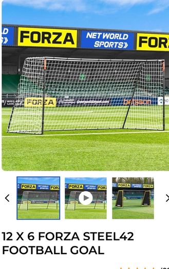 12 x 6 FORZA Steel42 Football Goal Brand New