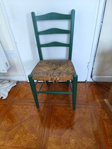 Sugan Chair painted in dark green