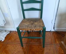 Sugan Chair painted in dark green