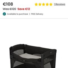 Joie kubbie sleep travel cot - like new
