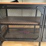 TV Bench - Black metal/ Solid wood Image 3