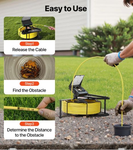 Sewer Camera 30m Drain Inspection Camera with Screen