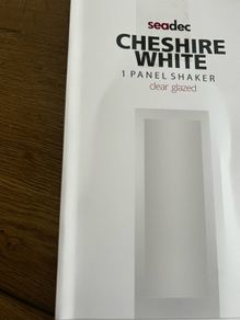 Shaker style clear glass door