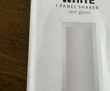 Shaker style clear glass door