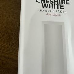 Shaker style clear glass door