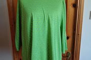 Gudrun Sjoden Ladies Green Ditzy Print Top 2xl Includes Postage