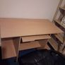 Large Natural Computer Desk without Keyboard Desk & Storage Shelves Image 8