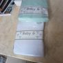 Baby G  2 X FItted  Cot Sheets. Plain White & Aqua Green.  B.N.W.T Image 3