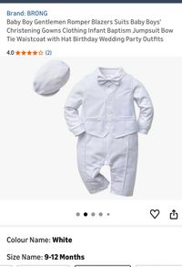 Baby Boy Gentlemen Romper Blazer Suit