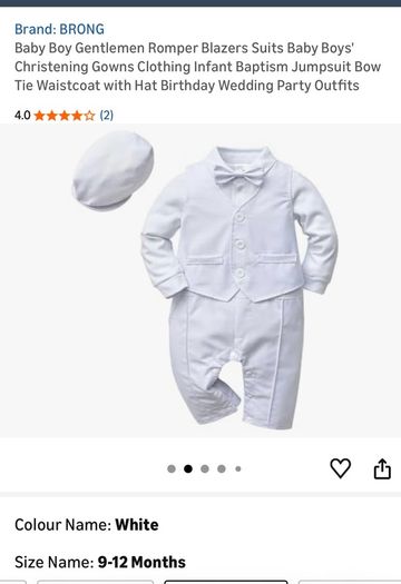 Baby Boy Gentlemen Romper Blazer Suit