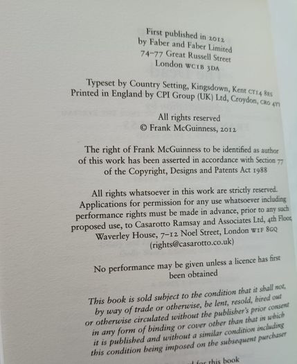 James Joyce The Dead Abbey Theatre Frank Mc Guinness 2012 in very good condition with FREE STANDARD POSTAGE INCLUDED