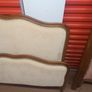 Antique French Oak and Upholstered Queen size bed  circa 1930s in Great condition Image 7