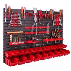 58pcs Wall Mounted Tool Organiser / Rack With Bins Pegs
