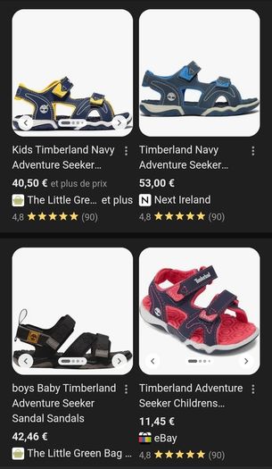 7.5 UK size 24 Timberland Toddler Strap Sandal Shoes