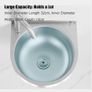 Small Bathroom Sink Washroom Semi-Circular Sink Washing Basin  Washbasin with Faucet for Bathroom Restroom Vanity Kitchen Laundry Restaurant Home Cafe Hotel Image 4