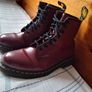 dr martens 1460 8 eye cherry red boots Size 7 eu 41 in excellent condition Image 4