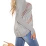 Trendy pullover with lace and rhinestones size uni would fit most Image 9