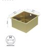 brand new brushed brass Sink Image 3