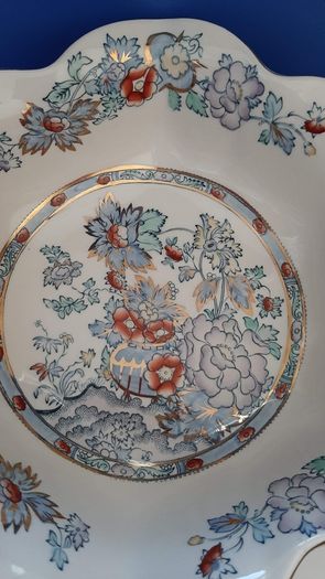 MASONS Ironstone "Topaz Blue" Petal Bowl