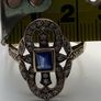 Gold Ring sapphire diamond Art Deco Antique Image 2