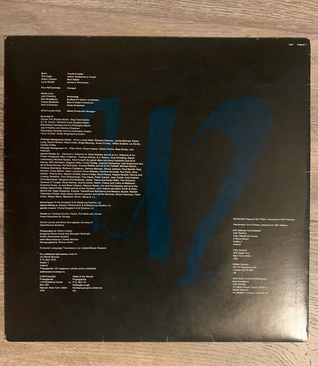 U2  - Achtung Baby Original 1991 First Press 12 inch Vinyl Album