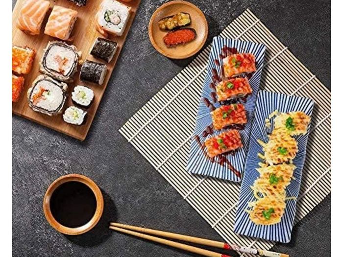 Brand New Sushi Set, 9 PCS Bamboo Sushi Rolling Mat Sushi Kit
