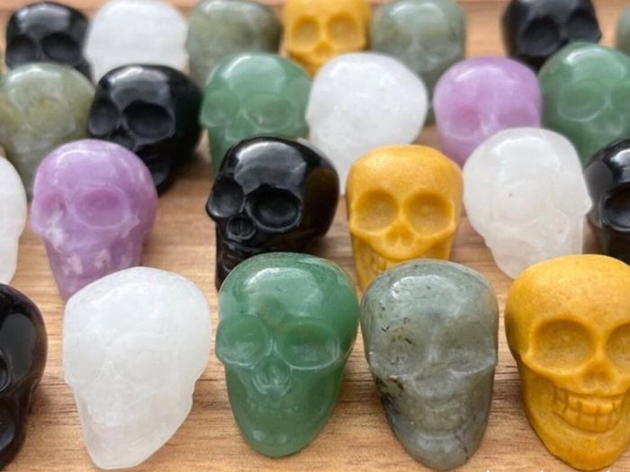 Mini Crystal Carvings Gemstones Mushroom, Heart, Star, Moon ect