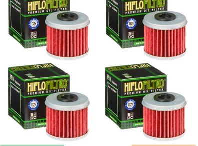 Hiflo Hf116 Oil Filter Honda Crf 150 250 450 - 4 Pack