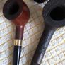 Three pipes with tamper, pipe holder and ashtray Image 2