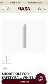 FLEXA - Short Pole for safety rail