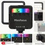 Portable RGB Video Soft Light - LED Camera Light 360 Full Color, Dimmable 2500-7000K Panel Light with Cold Shoe Interfaces, Rechargeable Image 3