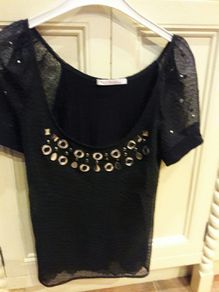 Black Shirt Passion top Size 12