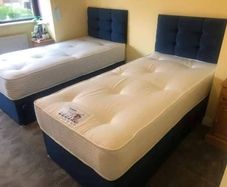 Single bed headboard and mattress
