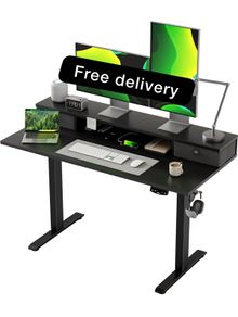 Electric Adjustable Height Desk with 2 Drawers