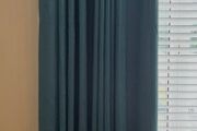 Teal crushed velvet curtains
