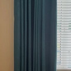 Teal crushed velvet curtains