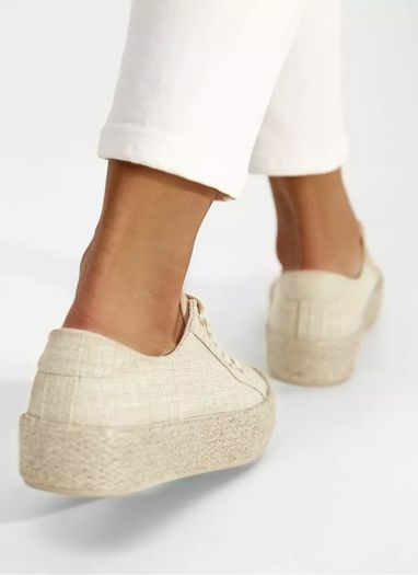 beige platform espadrilles sike uk 2 and half