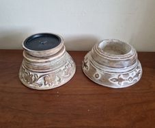 wooden candle holders
