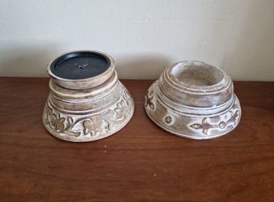 wooden candle holders