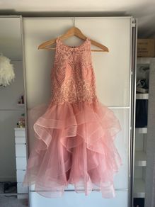 Jjs house pink fitted graduation dress