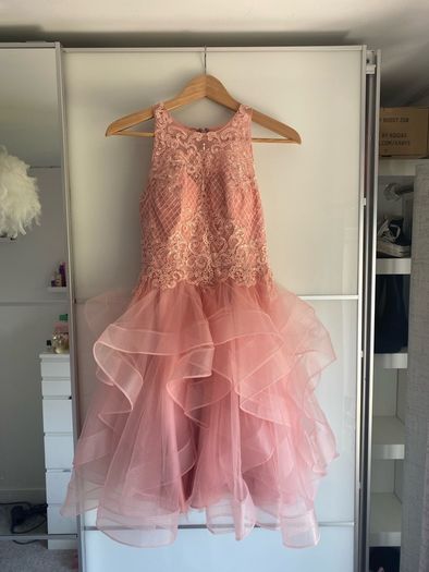 Jjs house pink fitted graduation dress