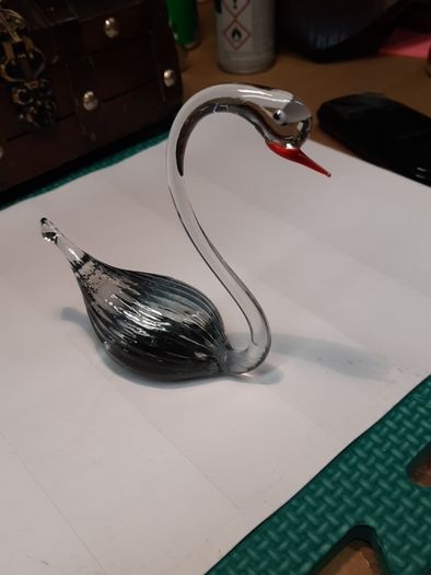 Swan glass ornament